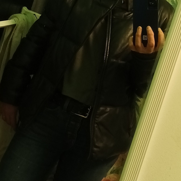 Bod&Christensen Black Leather Jacket Size LG - Picture 5 of 9